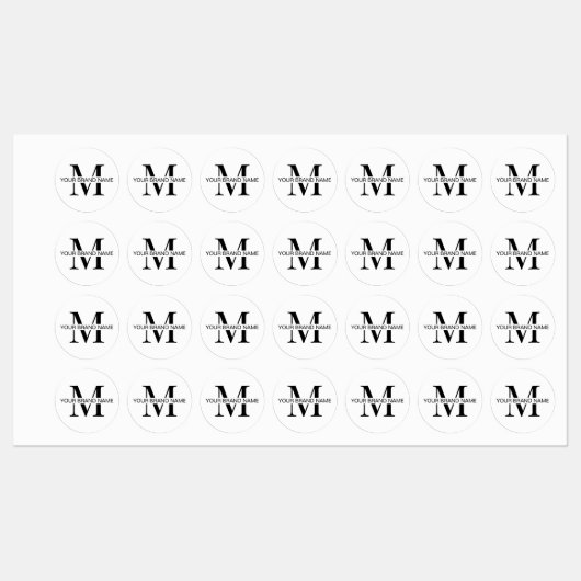 Minimalistische Boutique Logo Wasserdichte Kleidun Etiketten (Blatt)