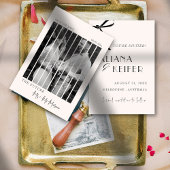 Minimalistische Bow Whimsical Retro Foto Hochzeit Save The Date