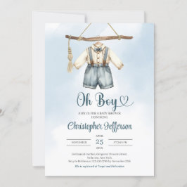 Minimalistische Boy Formal Outfit Kleidung Kinderd Einladung