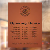 Minimalistische Branding-Zeiten für kleine Unterne Fensteraufkleber (Blatt 2)