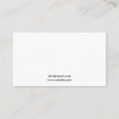 Minimalistische Braun- und Weißmassage Visitenkarte (Rückseite)