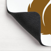 Minimalistische braune Eichhörnchen-Silhouette Mousepad (Ecke)
