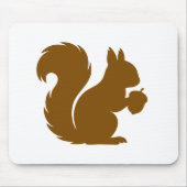 Minimalistische braune Eichhörnchen-Silhouette Mousepad (Vorne)