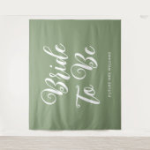 Minimalistische Braut als Brautparty Hintergrund Wandteppich (Vorderseite)