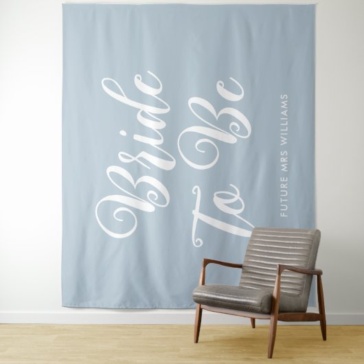 Minimalistische Braut als Brautparty Hintergrund Wandteppich (Beispiel)