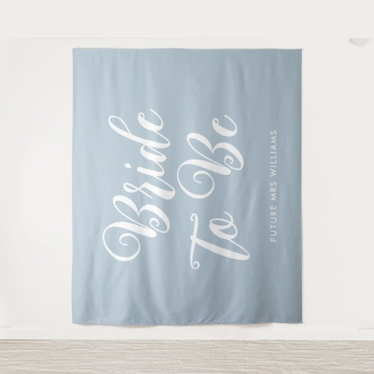 Minimalistische Braut als Brautparty Hintergrund Wandteppich (Vorderseite)