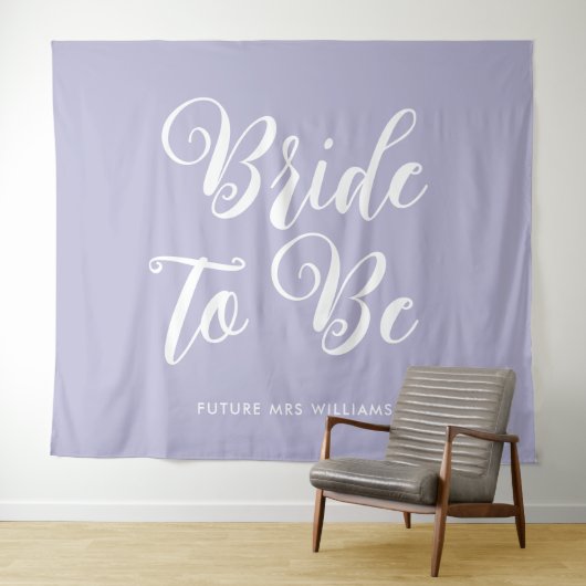 Minimalistische Braut als Brautparty Hintergrund Wandteppich (Beispiel (Horizontal))