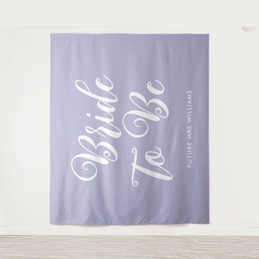 Minimalistische Braut als Brautparty Hintergrund Wandteppich (Vorderseite)