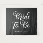 Minimalistische Braut als Brautparty Hintergrund Wandteppich (Vorderseite (Horizontal))