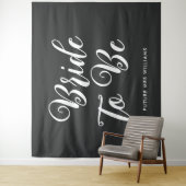 Minimalistische Braut als Brautparty Hintergrund Wandteppich (Beispiel)