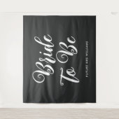 Minimalistische Braut als Brautparty Hintergrund Wandteppich (Vorderseite)