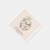 Minimalistische Braut als Brautparty Serviette (Ecke)