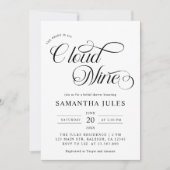 Minimalistische Braut ist auf Cloud Nine Brautpart Einladung (Vorderseite)