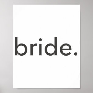 Minimalistische Braut. Minimal Poster
