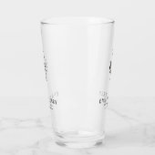 Minimalistische Braut- und Bräutigam-Monogramm-Bie Glas (Links)
