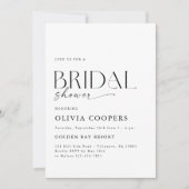 Minimalistische Brautdusche Einladung (Vorderseite)