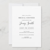 Minimalistische Brautdusche Einladung (Vorderseite)
