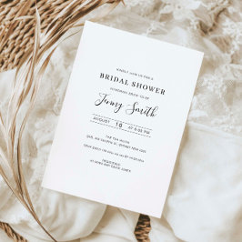 Minimalistische Brautdusche Einladung