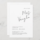 Minimalistische Brautdusche Einladung, Einfach ein Einladung (Vorne/Hinten)