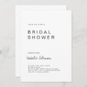 Minimalistische Brautdusche Einladung, einfache Ei Einladung (Vorne/Hinten)