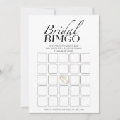 Minimalistische Brautparty-Bingo-Spielkarte Einladung (Vorderseite)