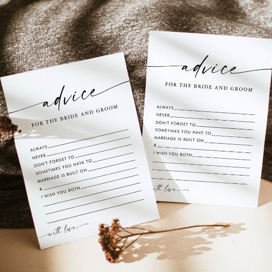 Minimalistische Brautparty-Karte für Hochzeitsratg Einladung