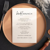 Minimalistische Bridal Brunch-Menükarten | Brunch  Menükarte