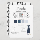 Minimalistische Bridal-Informationskarte Einladung (Vorne/Hinten)