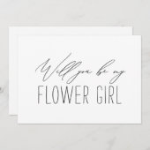 Minimalistische Bridesmaid Flower Girl Vorschlag C Einladung (Vorne/Hinten)