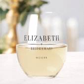 Minimalistische Bridesmaid-Geschenke Moderne Elega Weinglas Ohne Stiel