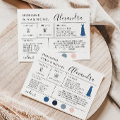 Minimalistische Bridesmaid Info Card, Vorschlagska Einladung