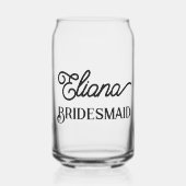 Minimalistische Bridesmaid oder Trauzeugin Dosenglas (Vorderseite)