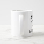 Minimalistische Bridesmaid-Vorschlag Schwarz Perso Jumbo-Tasse (Rückseite)