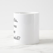 Minimalistische Bridesmaid-Vorschlag Schwarz Perso Jumbo-Tasse (Vorderseite)