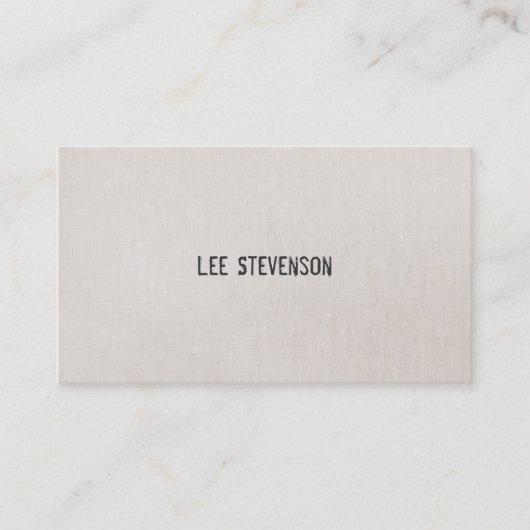 Minimalistische Briefmarke Wirkung Schriftart Line Visitenkarte (Vorderseite)