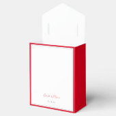 Minimalistische Bright Cherry Red Gastgeschenk Hoc Geschenkschachtel (Geöffnet)