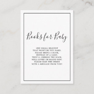 Minimalistische Bücher für Baby Shower Karte