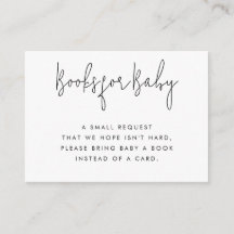 Minimalistische Bücher für Babybucheinführungskart