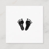 Minimalistische Bücher für Babydusche Begleitkarte (Rückseite)