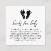 Minimalistische Bücher für Babydusche Begleitkarte (Vorderseite)