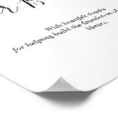 Minimalistische Bücher für Babydusche Poster (Ecke)