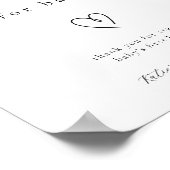 Minimalistische Bücher für Babysignatur Poster (Ecke)