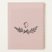 Minimalistische Buchliebhaber zitieren Dusty Pink Planer (Rückseite)