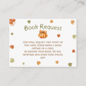 Minimalistische Buchungsanfrage für moderne Pumpki Begleitkarte (Vorderseite)