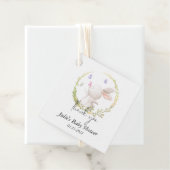 Minimalistische Bunny and Butterflies Babydusche Geschenkanhänger (Beispiel)