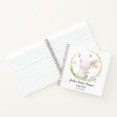 Minimalistische Bunny and Butterflies Babydusche Notizblock (Innenseite)