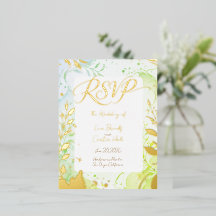 Minimalistische bunte Wasserfarbe-Folie RSVP