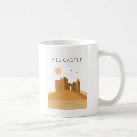 Minimalistische Burg Piel Tasse - Historisches Ges (Rechts)
