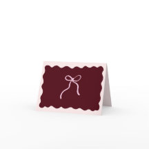Minimalistische burgunderrote Dankeschön-Karte zum