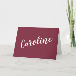 Minimalistische Burgundy Typografie Personalisiert